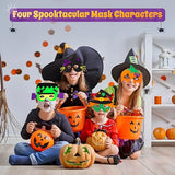 4E's Novelty 24 Pack Halloween DIY Mask Craft Kit – Foam Crafts for Kids Ages 3+, Party & Classroom Fun
