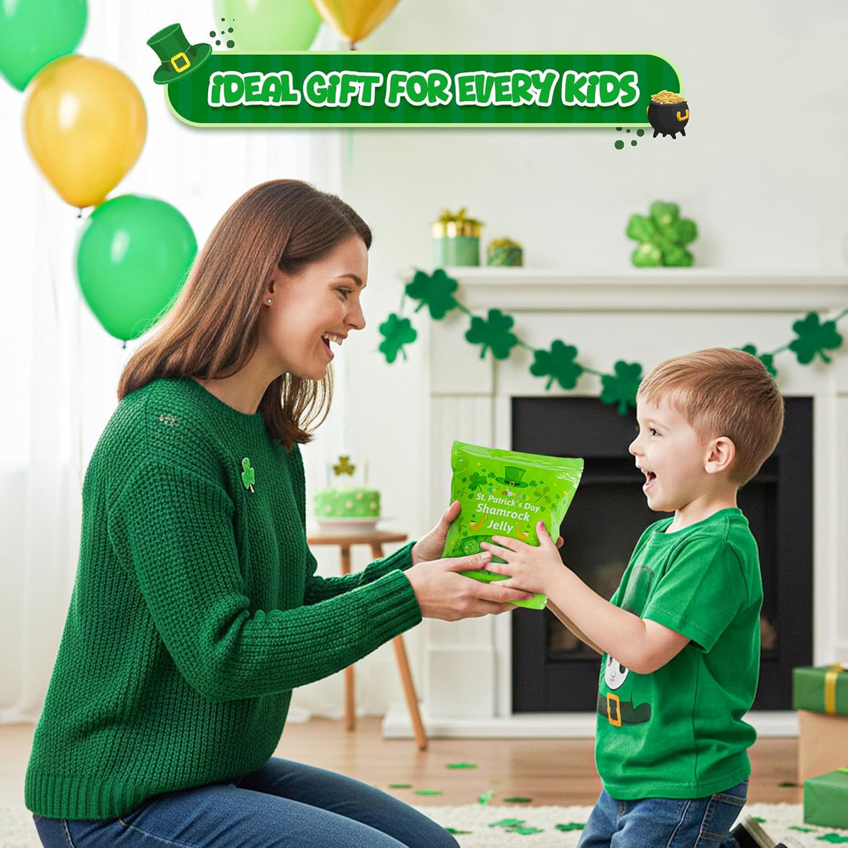 4E's Novelty 170 Pcs St. Patrick's Day Shamrock Candy Bulk 2LB