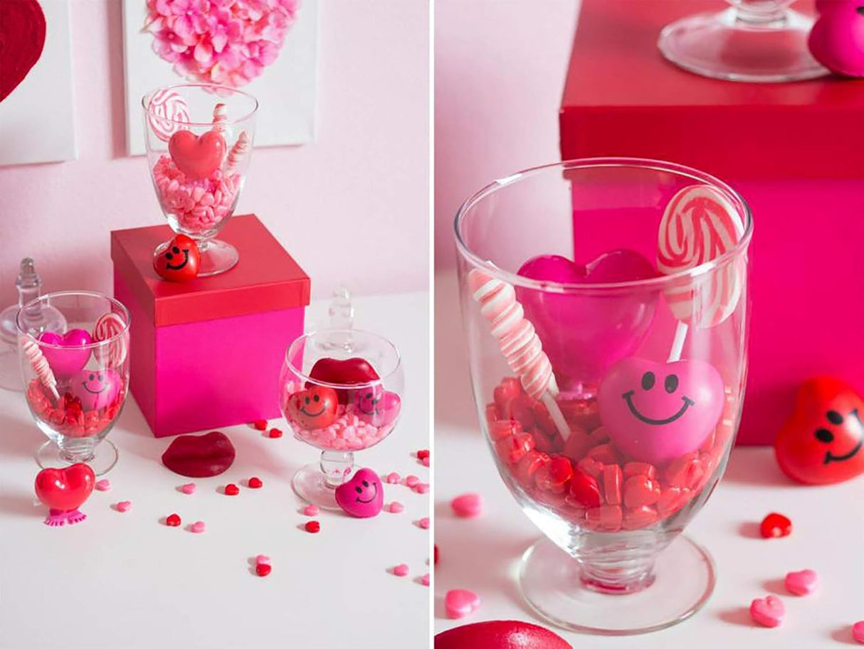4E's Novelty 48-Pack Heart Stress Balls – 1.5” Mini Valentine Stress Hearts for Kids & Adults