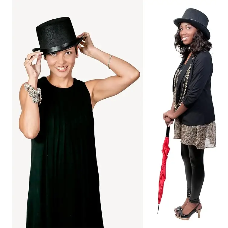 6’’ Black Felt Top Hat - Magician or Snowman Costume Accessory - Costume Accessories