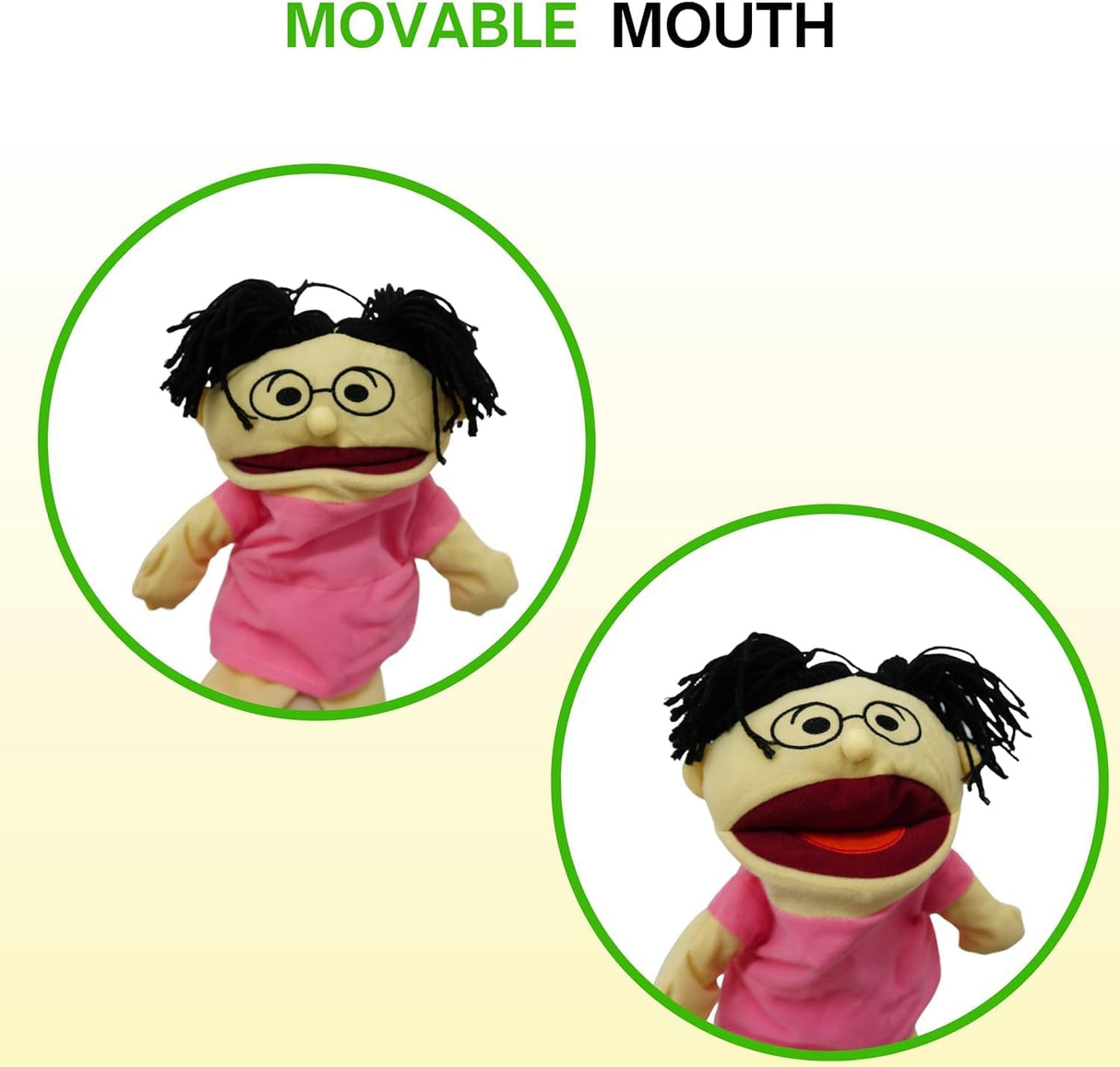 4E’s Hand Puppets for Kids 8-Pack – Movable Mouth, Plush Puppet Show Fun