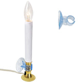 4E's Novelty Dusk to Dawn Electric Window Candle – 1 Piece Auto Sensor Plug-In Flameless Candle with Suction Cup Holder & Extra Bulb