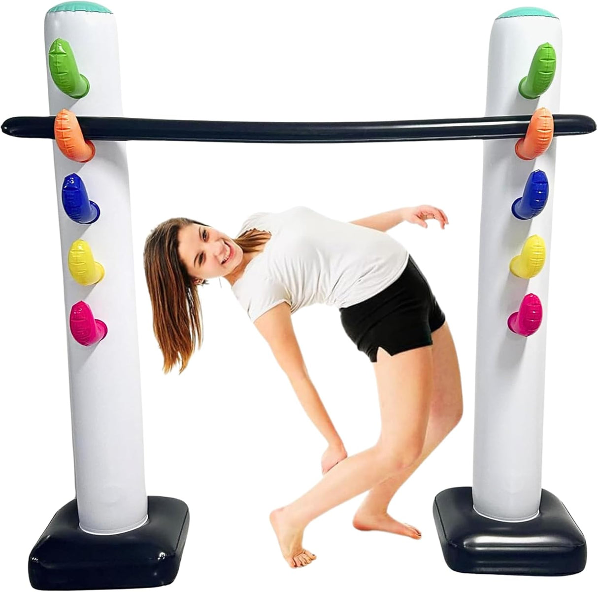 4E's Novelty Limbo Game Set for Kids and Adults – Inflatable Twister Party Game for Outdoor Fun