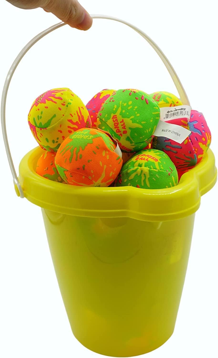 4E's Novelty 6 Pack Beach Buckets with Shovels – 7.5" Sand Pails & Shovels for Kids' Outdoor Play