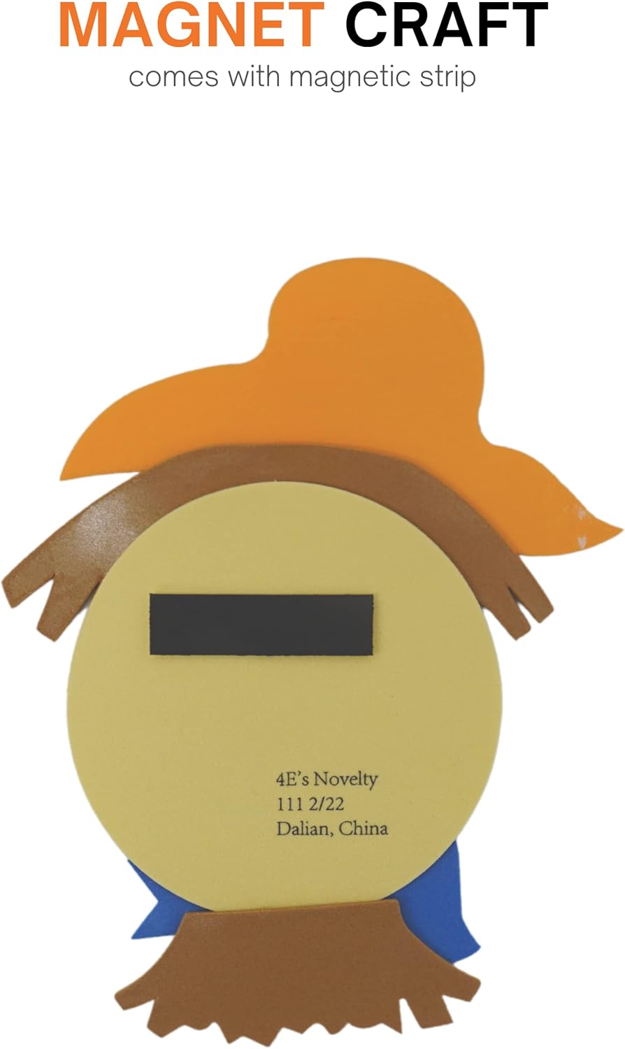 4E's Novelty 12 Pack Scarecrow Crafts for Kids - Fun Fall Crafts for Kids Bulk with Self Adhesive Scarecrow Face Stickers for Crafts