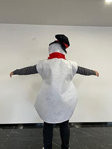 4E’s Novelty Snowman Costume Adult One-Piece for Men & Women, Includes Carrot Nose & Hat, Perfect for Snowman Costume Adult for Holiday Parties
