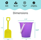 4E's 12 Pack Beach Buckets with Shovels – Durable Sand Buckets for Kids, Perfect for Outdoor Play