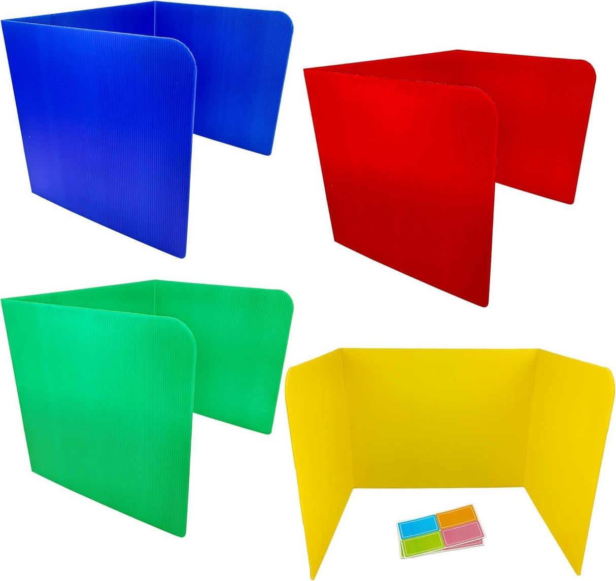 4E's Novelty Plastic Desk Dividers for Students - Pack of 20