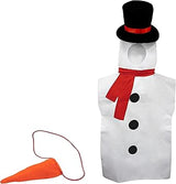 4E’s Novelty Snowman Costume Adult One-Piece for Men & Women, Includes Carrot Nose & Hat, Perfect for Snowman Costume Adult for Holiday Parties