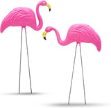 4E's Novelty Vibrant Pink Flamingo Yard Decorations – Set of 2 Lawn Ornaments for Tropical Flair