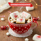 4E's Novelty decorative Marshmallows (16 Pcs) - Decorated Marshmallow with Hearts