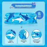 4E's Novelty 2 Pack Blue Water Wigglers 4.75 Inch Fidget Toy
