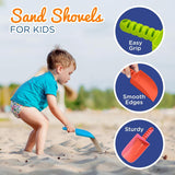 4E's Novelty 36 Pack Sand Shovels for Kids Bulk, Heavy Duty Plastic Beach Shovels