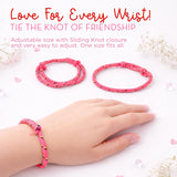 4E's Novelty 48-Pack Friendship Bracelets with Valentine Cards – Classroom Party Favors for Kids