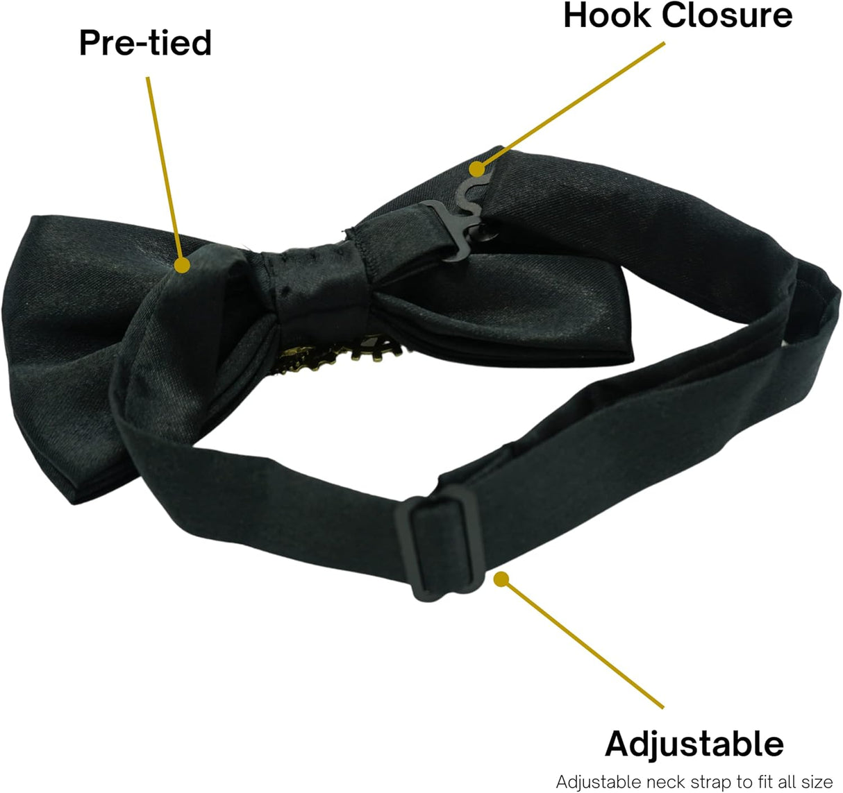 4E's Novelty Steampunk Bowtie for Men & Women - Adjustable Steampunk Prop, Steampunk Accessories & Ideal Steampunk Bowtie & Steampunk Couples Costumes