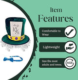 4E's Novelty Mad Hatter Costume Set – Velvet Top Hat, Wig & Bowtie