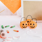 4E's Novelty 24 Pack Mini Pumpkin Buckets – 2.5" Halloween Treat Pails, Plastic Candy Buckets
