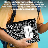 Wide Ruled Composition Notebooks [4 Pack] Hard Cover, 100 sheets 9.75" x 7.5" - Back to School Supplies For Students & College by 4E's Novelty