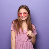 4E's Novelty Pink Cow Print Cowboy Hat with Heart Sunglasses for Cowgirl Hats for Women – Fun & Flirty Western Fashion