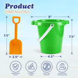 4E's Novelty 6 Pack Beach Buckets with Shovels – 7.5" Sand Pails & Shovels for Kids' Outdoor Play