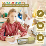 4E's Novelty 12 Pack Durable Pencil Trays in Vibrant Boho Colors