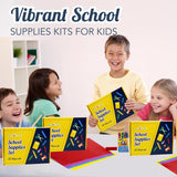 4E's Novelty 44 Piece Schools Supplies Kit, Back to School Supply Box