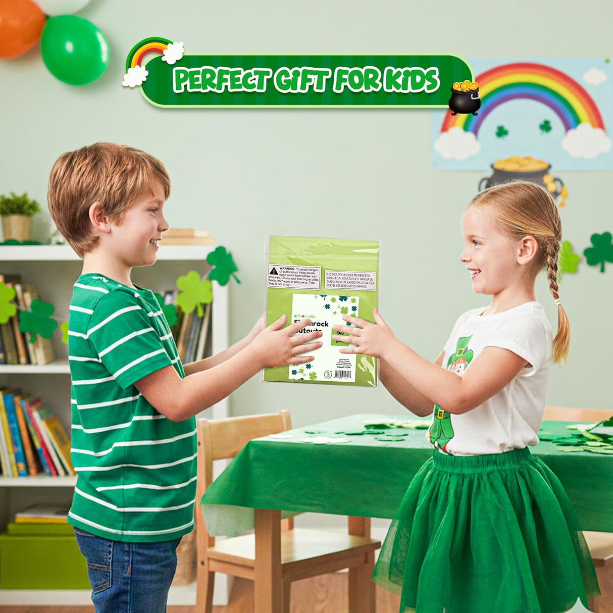 4E's Novelty 147 Pcs St. Patrick's Day Shamrock Cutouts Bulk