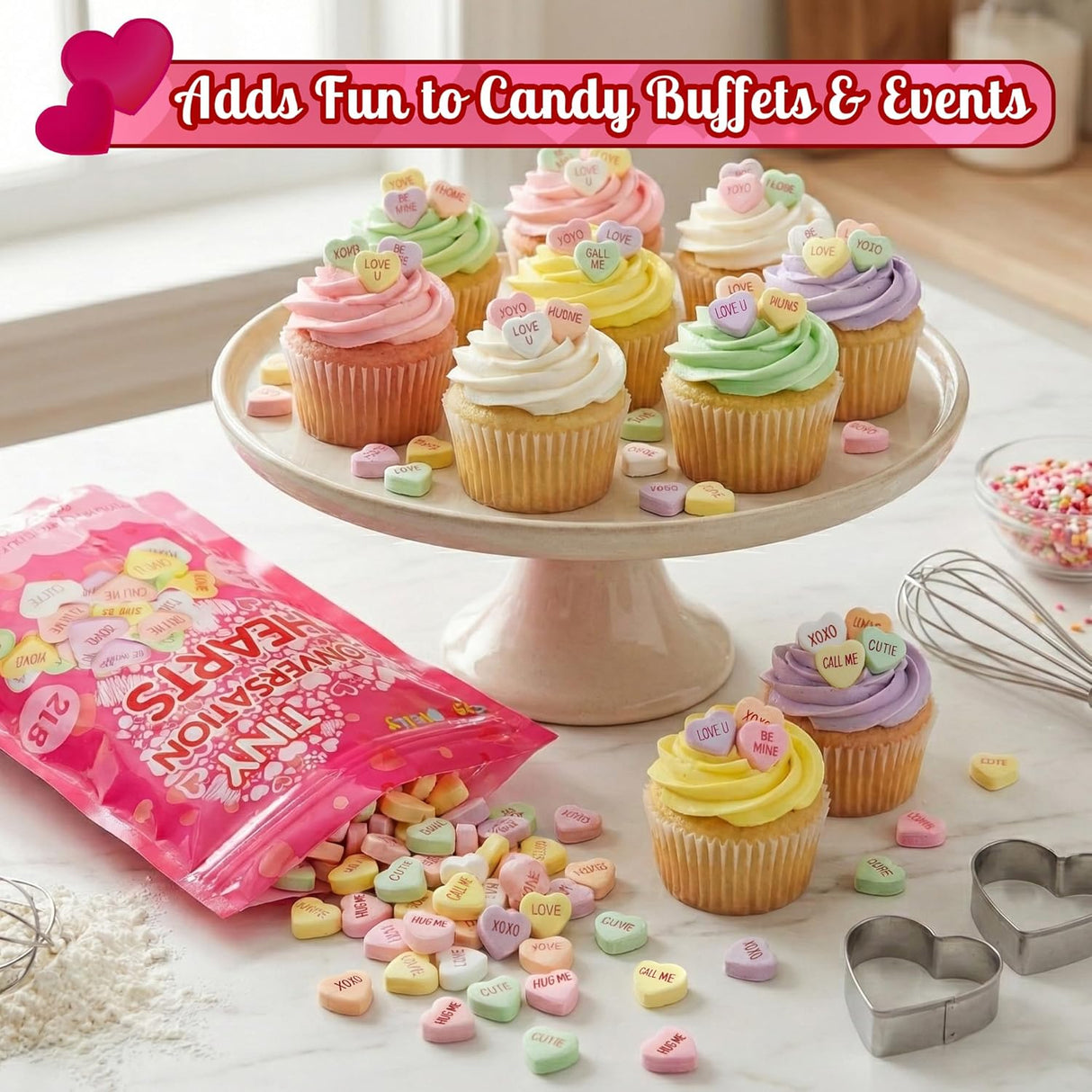 4E's Novelty Valentines Conversation Hearts Candy