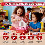 4E's Novelty Valentines Day Box and Cards for Kids (32 Pcs)