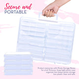 4E's Novelty 16 Pack Clear Photo Storage Box with 4x6 Photo Cases