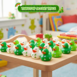 4E's Novelty 24 Pcs St. Patrick's Day Rubber Ducks – Shamrock Duckies Bulk Party Favors for Kids