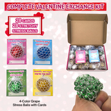 4E's Novelty Valentine Stretch Squeeze Balls with Cards (28 Pack)