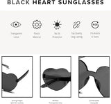 Feathered Cowboy Hat & Heart Sunglasses for Women