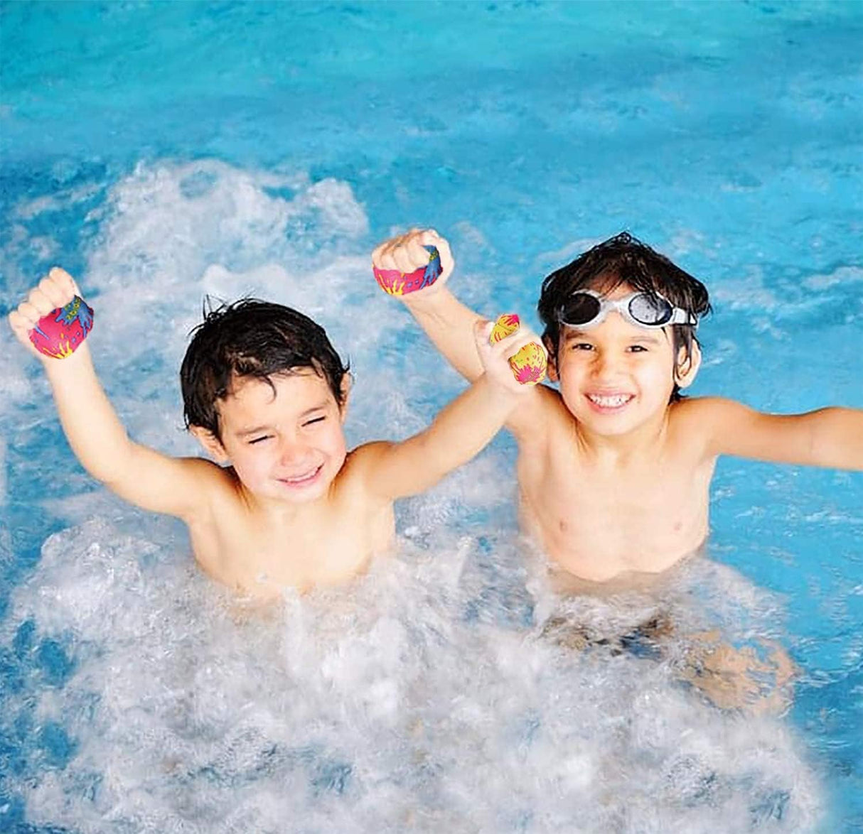 4E's Novelty 12 Pack Water Bomb Splash Balls – 2" Sponge Balls for Pool Party Kids