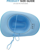 4E's Novelty Cowboy Hat for Women & Men, Felt Cowgirl Hat for Adults, Western Party Dress Up Accessories (Light Blue)