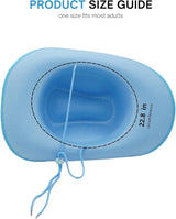 4E's Novelty Light Blue Cowboy Hat for Adults – Western Felt Hat