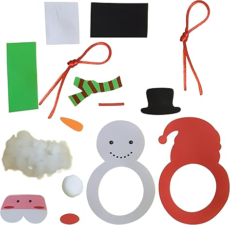 4E's Novelty Foam Snowflake Picture Frame Craft (12 Pack) - Fun Christmas DIY Picture Frames Craft Kit, Individually Wrapped Christmas Crafts for Kids