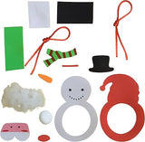 4E's Novelty Foam Snowflake Picture Frame Craft (12 Pack) - Fun Christmas DIY Picture Frames Craft Kit, Individually Wrapped Christmas Crafts for Kids
