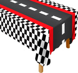4E's Novelty Checkered Racing Theme Tablecloth