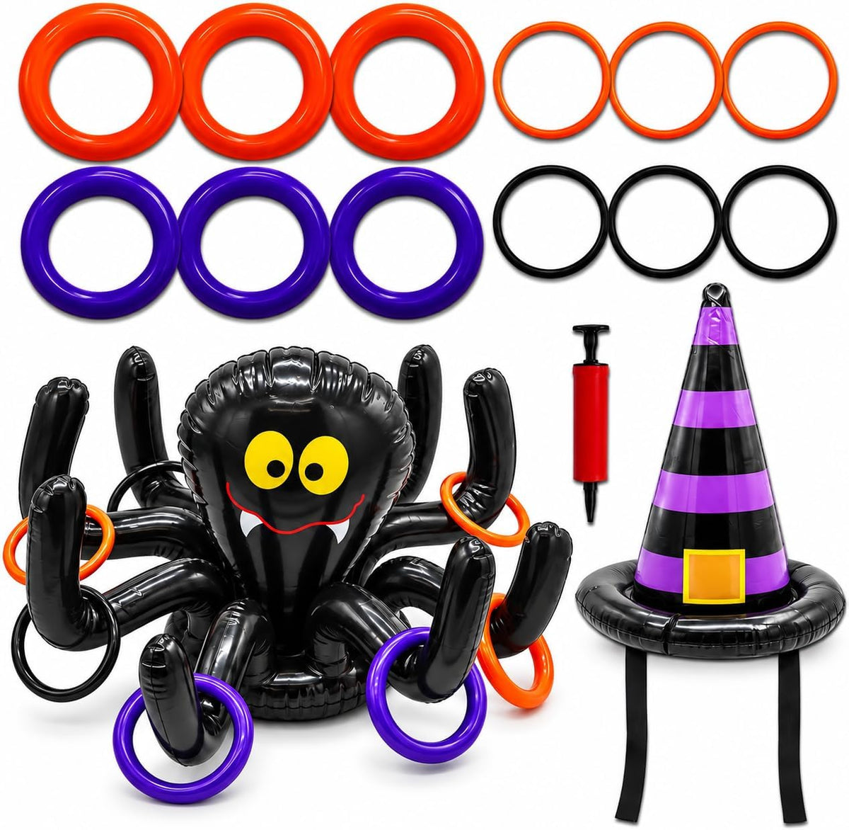 4E's Novelty Halloween Ring Toss Game Inflatable Spider