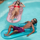4E's Novelty 2 Pack Pool Lounger with Cup Holder - Inflatable Floats for Adults for Summer Party Favors