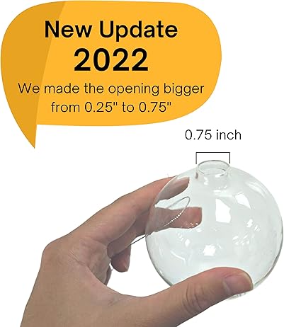 4E's Novelty 12 Pack Clear Christmas Ornaments Balls - 3.15" Empty Ornaments to Fill for DIY Crafts - Easy to Paint & Decorate Christmas Ornaments