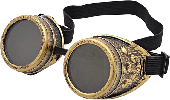 4E's Novelty Steampunk Goggles for Men & Women – Gothic Accessories for Cosplay & Halloween