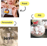 4E's Novelty 12 Pack Clear Christmas Ornaments Balls - 3.15" Empty Ornaments to Fill for DIY Crafts - Easy to Paint & Decorate Christmas Ornaments