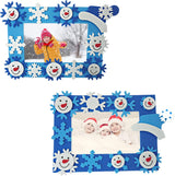 4E's Novelty 4 Pack Christmas Foam Snowflake Pictures Frame Craft Kit