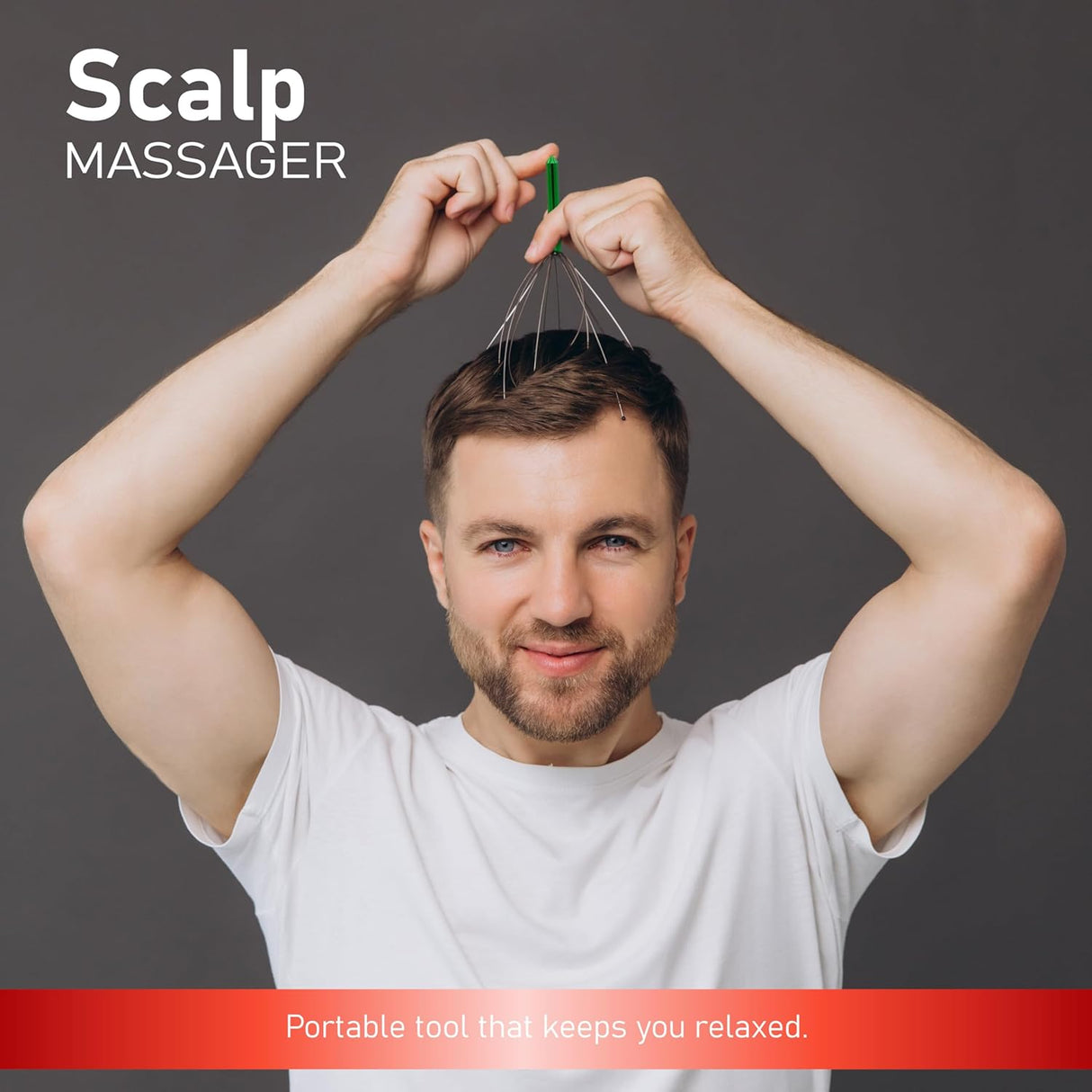 4E's Novelty Elf’s Scalp Massager – Christmas Gift for Relaxation, Stress Relief, and Hair Growth – Fun Head Scratch Tool for Women, Men, and Teens