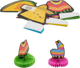 4E's Novelty 5 Pack Cinco de Mayo Honeycomb Centerpiece – Fiesta Party Decorations for Taco Tuesday, Birthdays & Mexican Theme Events