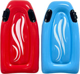 4E's Novelty 2 Pack Inflatable Body Boards with Handles – Perfect for Beach, Pool & Backyard Water Slides