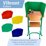 4E's Novelty Plastic Desk Dividers for Students - Pack of 20