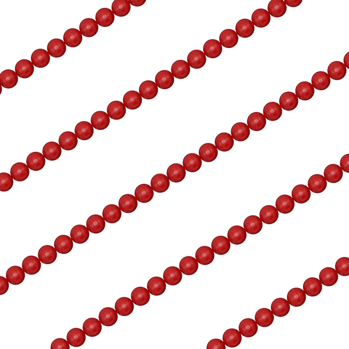 4E's Novelty 9-Foot Red Wooden Cranberry Garland – Rustic Wood Bead Garland for Cozy Christmas Tree Decor, Vintage Christmas Garland